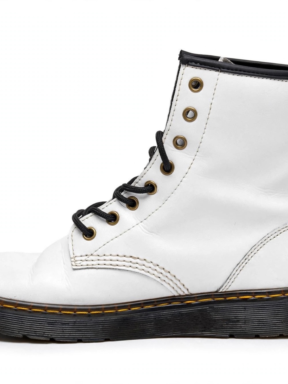 Dr. Martens Zavala White Smooth Leather 1460 8-Eye - Women's 9 / Men's 8 / UK 7